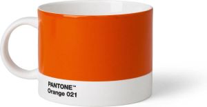 Vepa Bins Pantone mok 104 x 80 mm keramiek 475 ml oranje wit