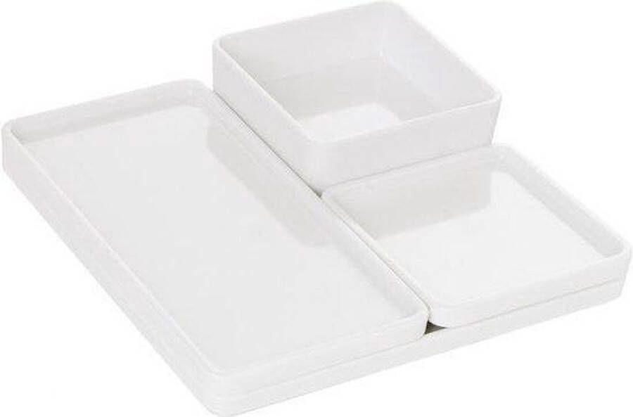Pantone Serveerset Blanc de Blanc 11-4800 Wit Set van 4 stuks