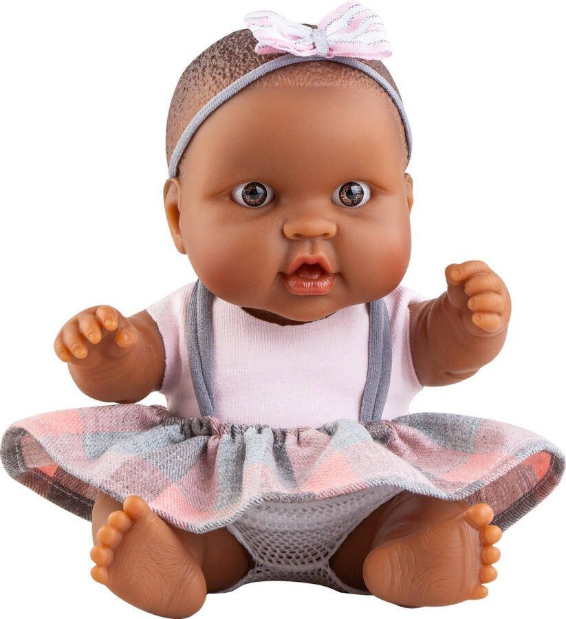 Paola Reina Puppegie Hebe babypop donker meisje met bruine ogen (21cm)