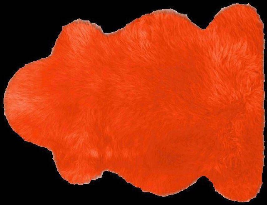 PAPASHUIDEN.COM Schapenvacht | Oranje| Oranje schapenvacht 100 x 68 cm