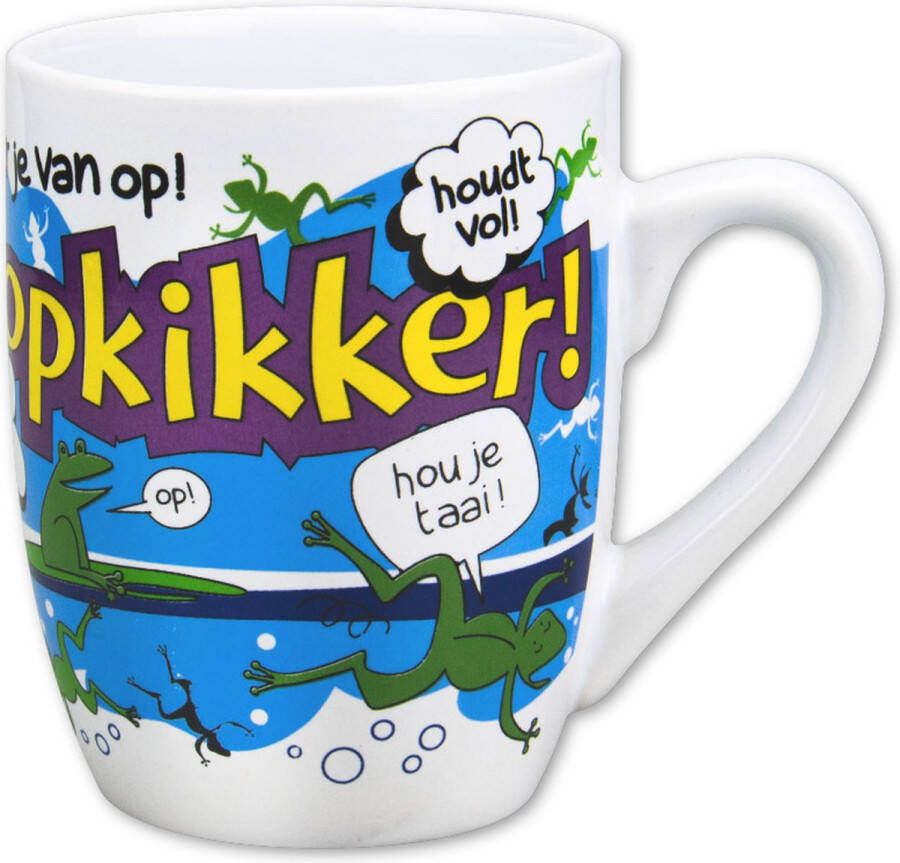 Paper dreams Mok Cartoon-stijl Opkikker Keramiek 325ml Wit