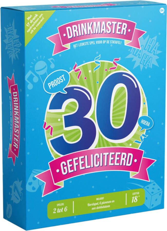 Paper dreams Drinkmaster 30 jaar drankspelletje