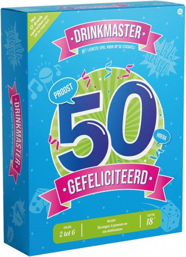 Paper dreams Spel Drinkmaster Drankspel Gefeliciteerd 50 jaar
