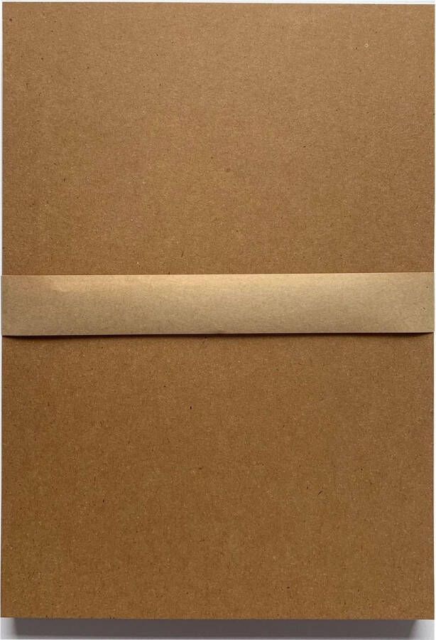 Paper For Moments 50 vel gekleurd hobby karton papier A4 210x297 mm – stevig 210 grams 100% recycled bruin kraft