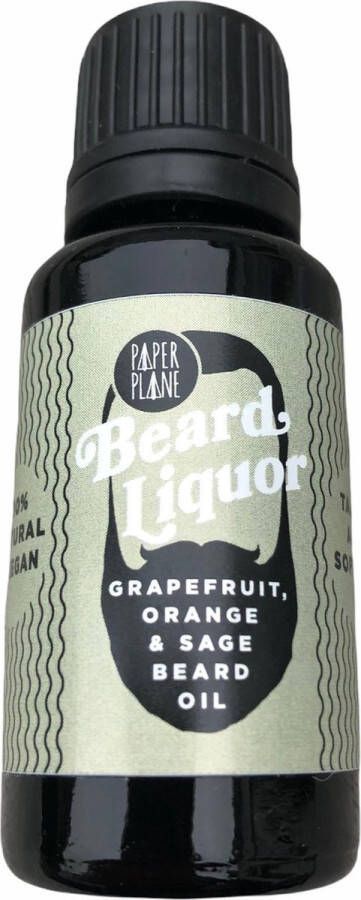 Paper plane Baardolie Baardlikeur Vegan 100% natuurlijk Grapefruit