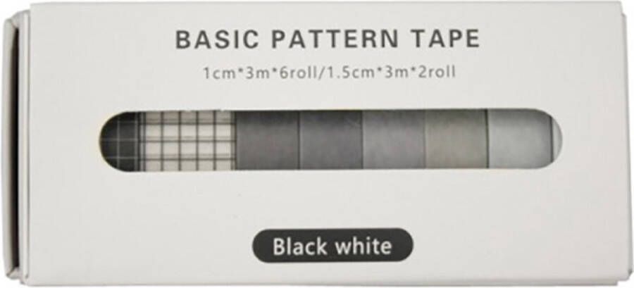 Paper24 Washitape Basic Black White