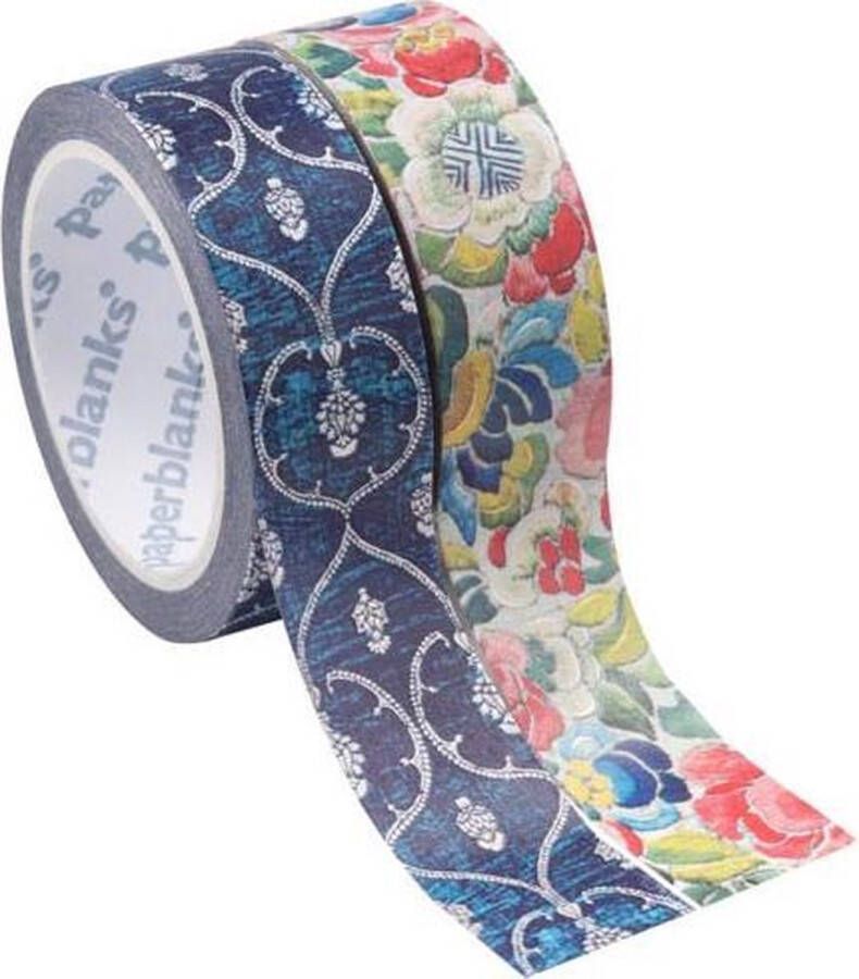 Paperblanks Washi Tape Blue Velvet Pear Garden