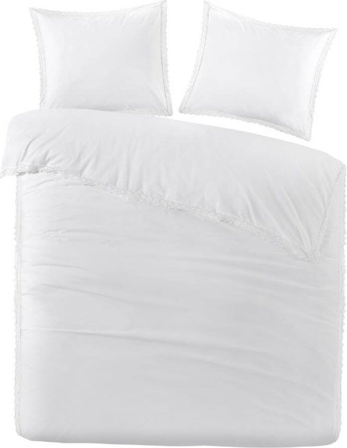 Papillon Deluxe+ Papillon Karel Dekbedovertrek Tweepersoons 200x200 220 cm Wit