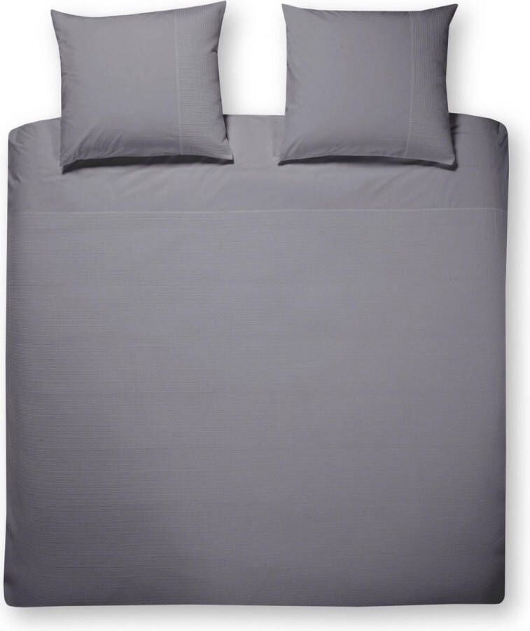 Papillon Deluxe+ Papillon Mendoza Dekbedovertrek Tweepersoons 200x200 220 cm + 2 kussenslopen 60x70 cm Antraciet