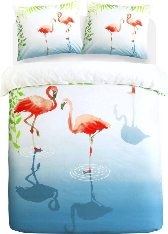 Papillon Flamingle Dekbedovertrek Eenpersoons 140x200 220 cm + 1 kussensloop 60x70 cm Multi