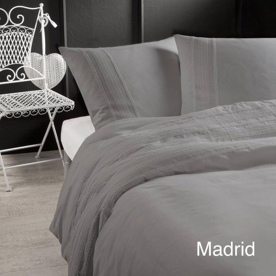 Papillon dekbedovertrek Madrid Grijs Lits-jumeaux 240x200 220 cm