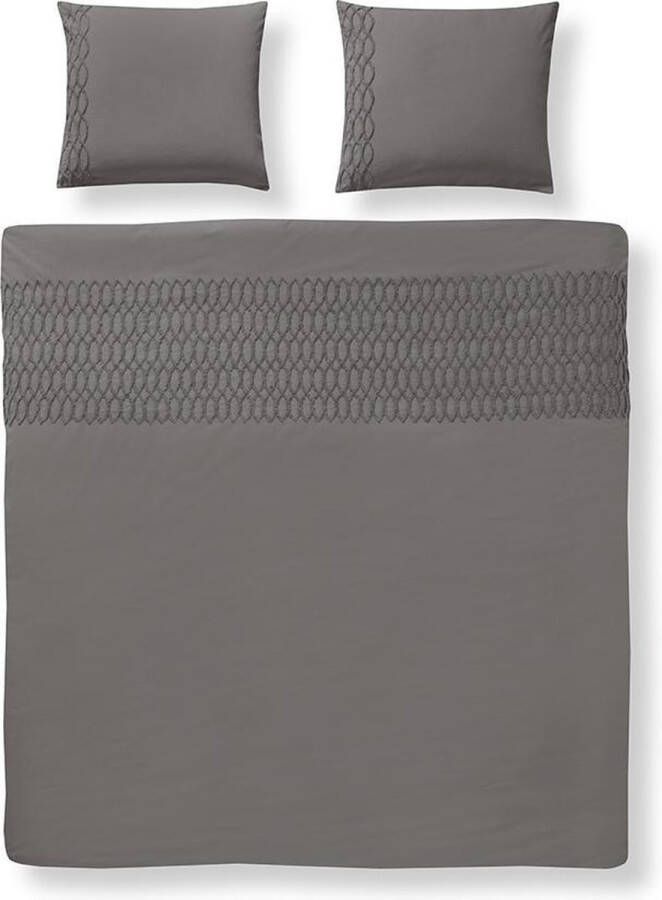 Papillon Melbourne Dekbedovertrek Tweepersoons 200x200 220 cm + 2 kussenslopen 60x70 cm Grijs