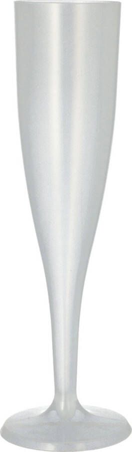 Papstar Champagneglazen herbruikbaar PP 100 135ml Ø 4 8 x 20 1cm transparant onbreekbaar (20 stuks)