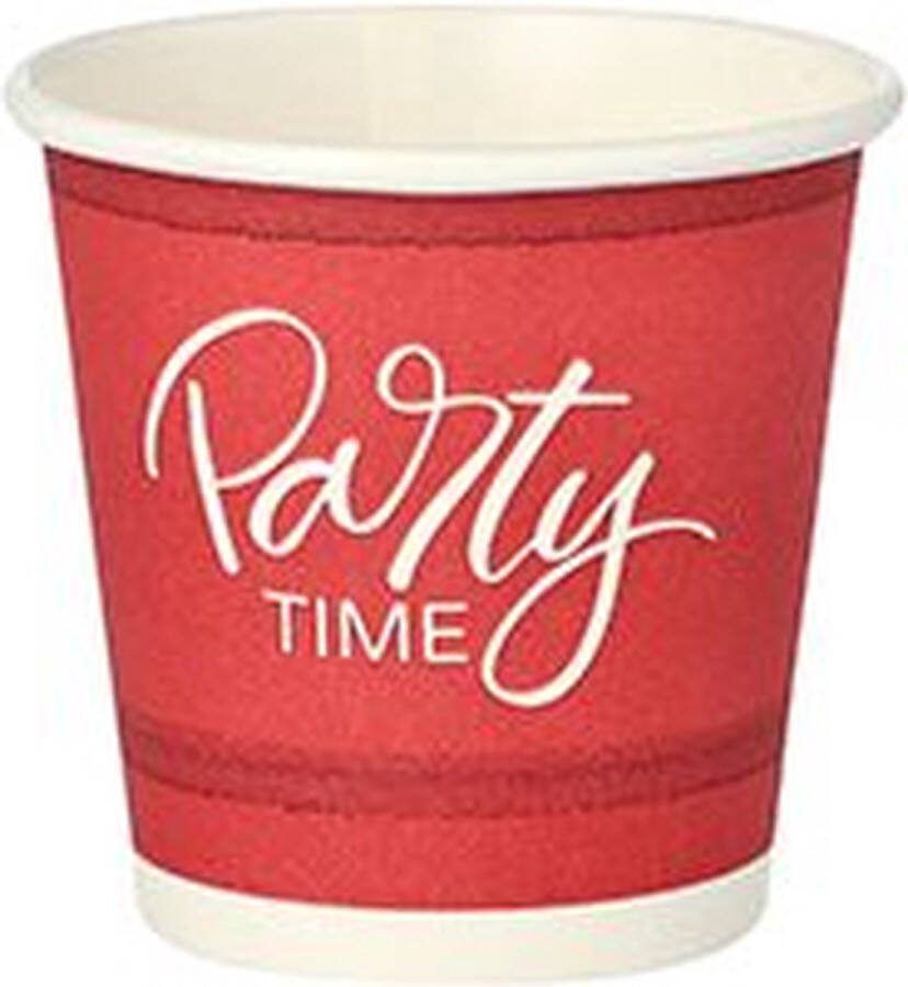 Papstar Shotglas Karton 5 cl Ø 5 cm · 5 cm rood Party Time (150 stuks)