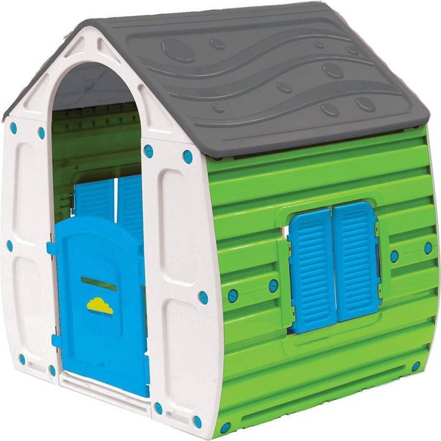 Paradiso Toys speelhuis Summer 102 x 90 cm groen grijs blauw