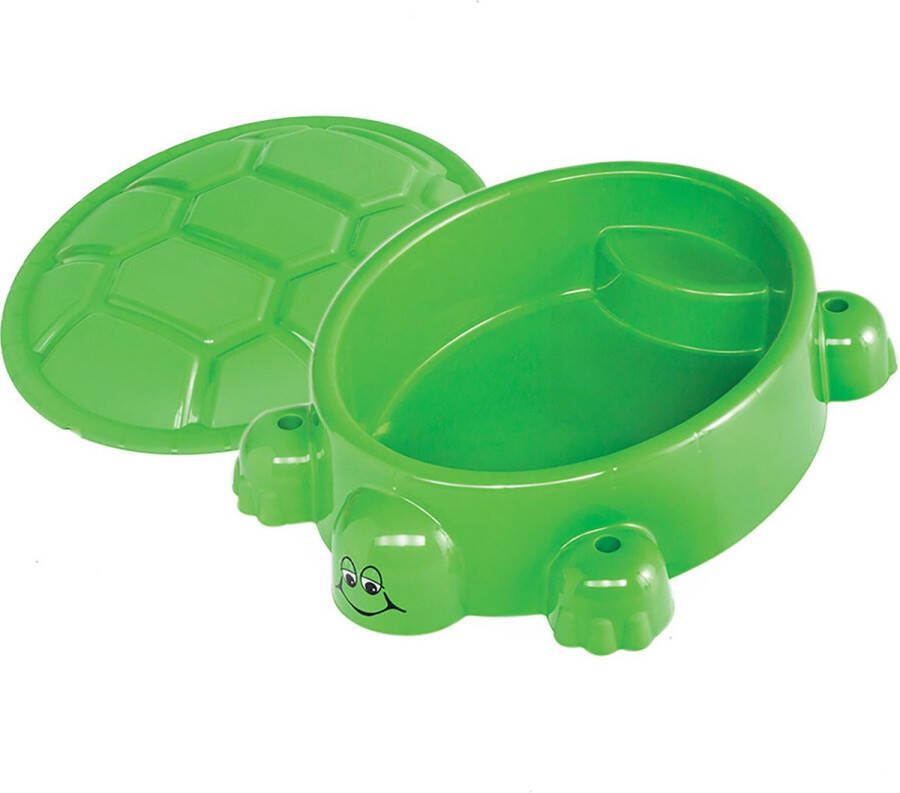 Paradiso Toys zandbak met deksel Schildpad 95 5 x 68 cm groen