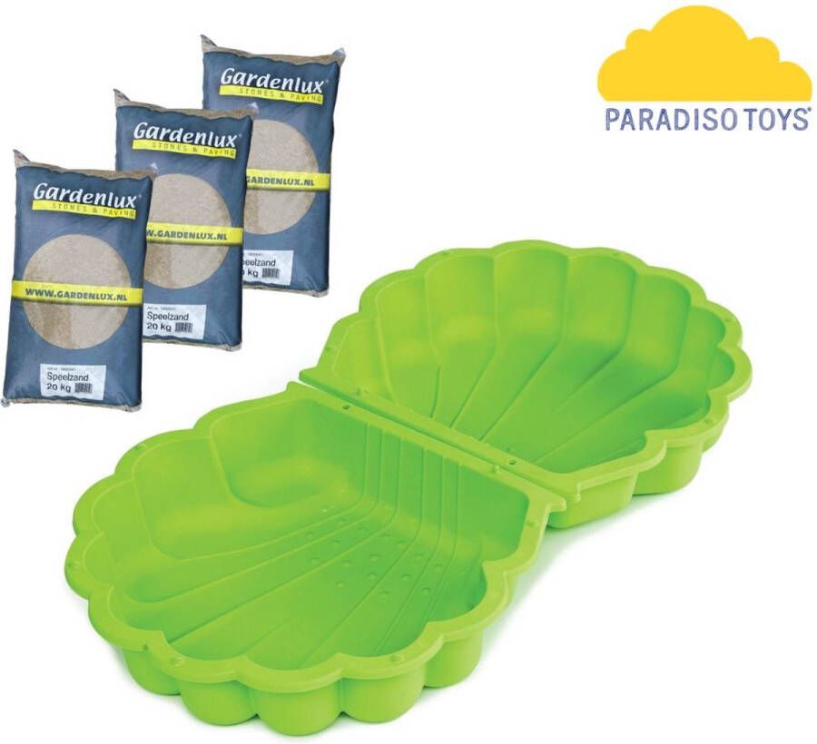 Paradiso Toys Zandbak Schelpenset Groen Inclusief 60kg zand