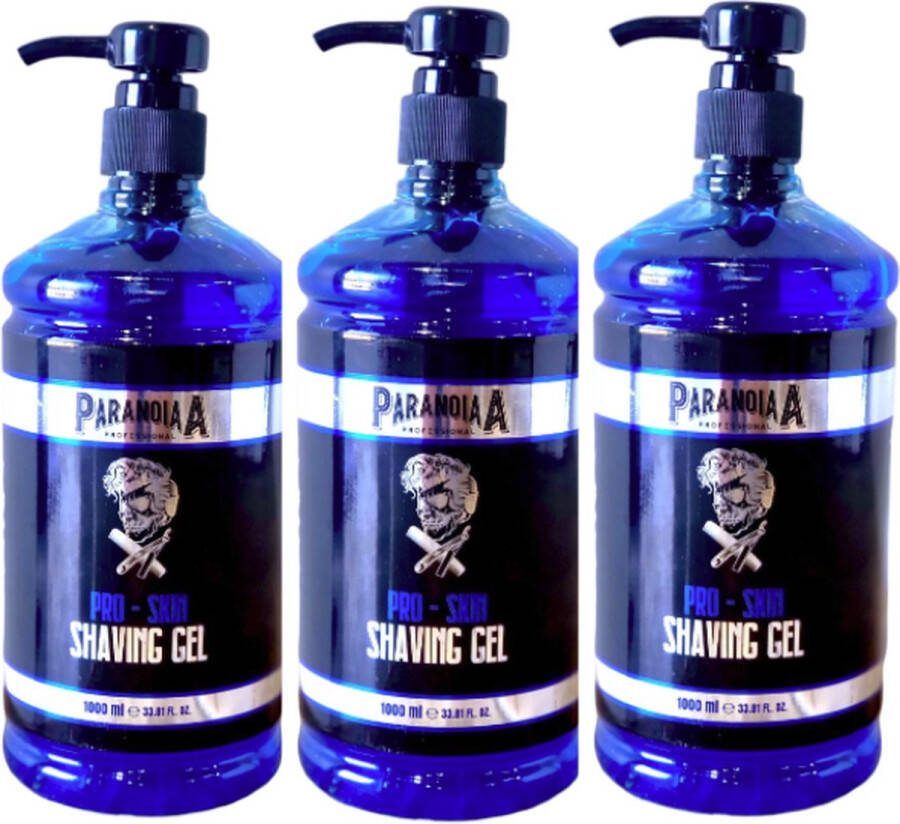 Paranoiaa PROFESSIONAL Scheergel pro skin 1000ml X 3 pack