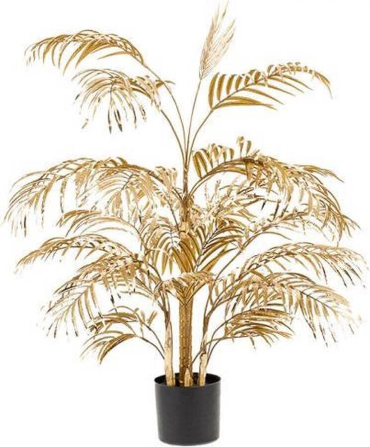 Parelmoer Vaas Grote hoge kunstplant zijdeplant Areca goudpalm kunstpalm goud kleur 105cm hoog
