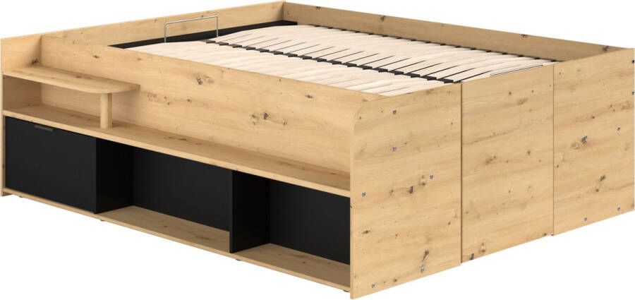 Parisot Ledikant met bergruimte Reis maximale opbergruimte zoals een inloopkast Opbergruimtes hydraulische bedbox met planken lade deur