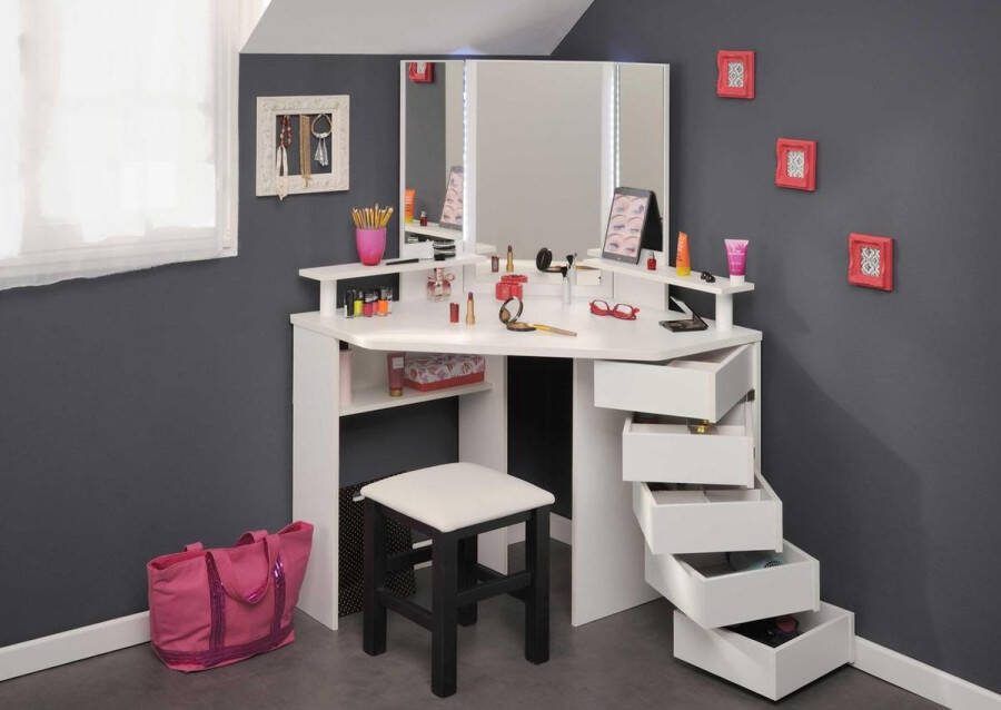 Actona Kaptafel Volage wit 142x113 5x61 cm Leen Bakker