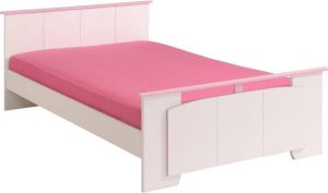 Leen Bakker Kinderbed Kiki wit roze 90x200 cm