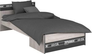 Actona Bed Fabric eikenkleur grijs 65 8x98 6x207 2 cm Leen Bakker