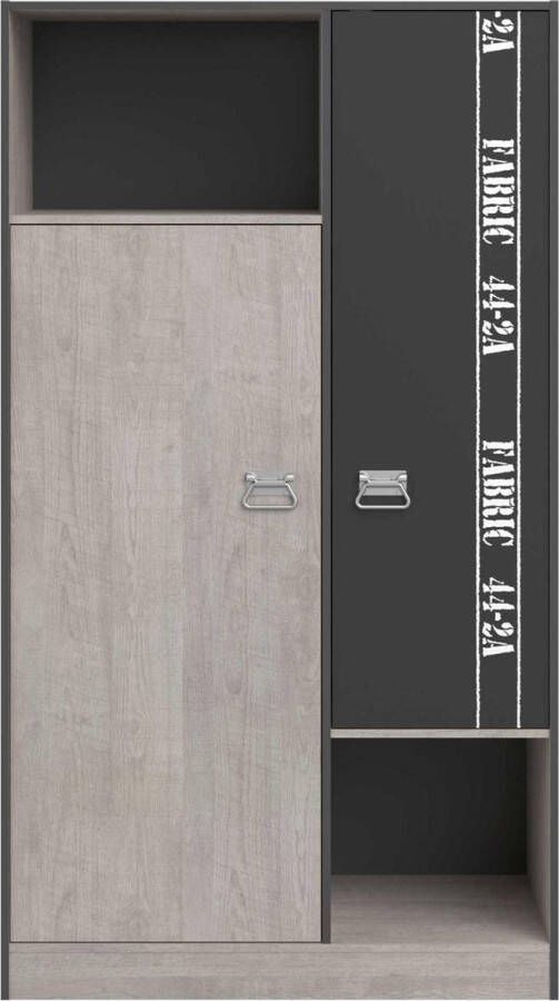 Actona Kledingkast Fabric eikenkleur grijs 181 5x101 4x50 5 cm Leen Bakker