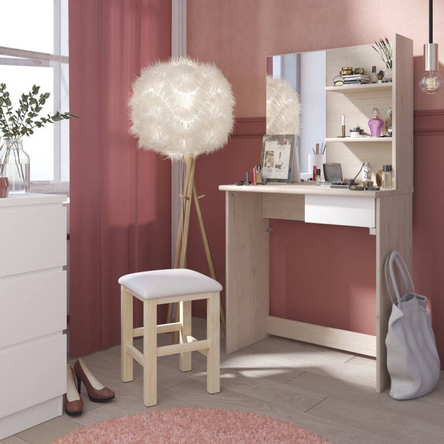Actona Kruk Sitty eikenkleur 45 5x30x30 cm Leen Bakker