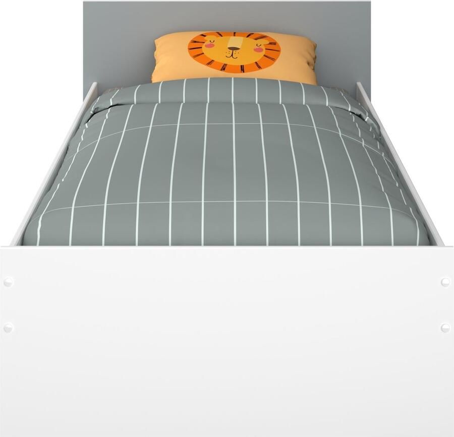 Parisot Bed Rue 90x200 wit grijs of wit roze