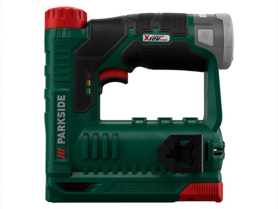 PARKSIDE Accu-nietpistool met koffer 12V zonder accu en lader Tacker Incl. 400 nieten (10 mm) en 100 spijkers (15 mm)
