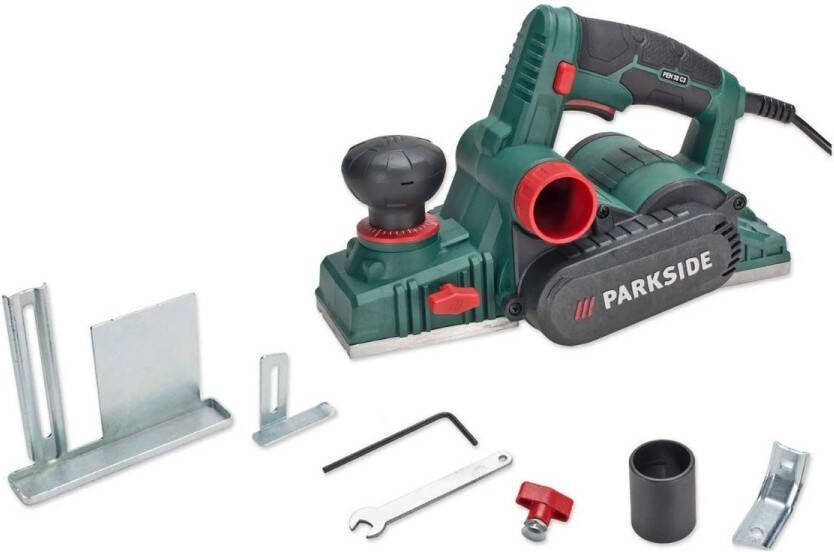 PARKSIDE Elektrische schaaf Met deze schaafmachine schaaf je tot op de millimeter nauwkeurig Vermogen: 750 W Toerental: 13.000 min-¹ Met een schaafbreedte van 8 2 cm
