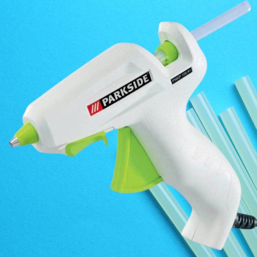 PARKSIDE PNKP105A1 Hete Lijmpistool Snel en Efficiënt Lijmen Inclusief 6 x 10 cm lijmstiften