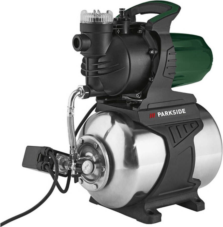 PARKSIDE Waterleidingnet 1300 W Waterpomp Leveringspercentage: ca. 5000 l u Druk: ca. 5 bar Inclusief adapter en wateraftapplug