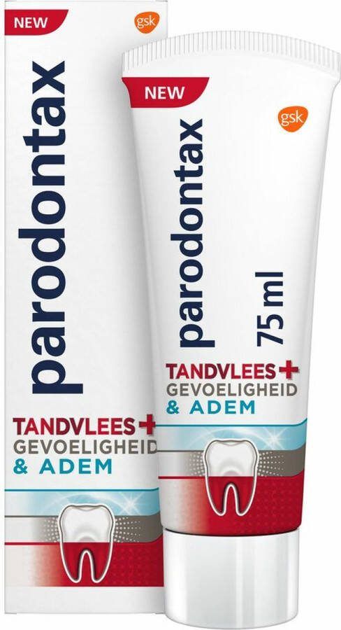 Parodontax 4x Tandpasta Tandvlees+ Gevoeligheid & Adem 75 ml