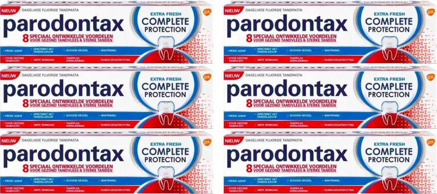 Parodontax Tandpasta Extra Fresh Complete Protection 6 x 75ml voordeelverpakking