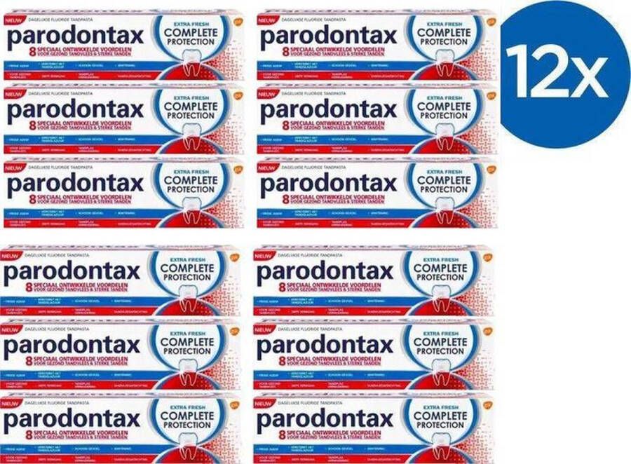 Parodontax Complete Protection Extra Fresh Voordeelverpakking 12x75ml