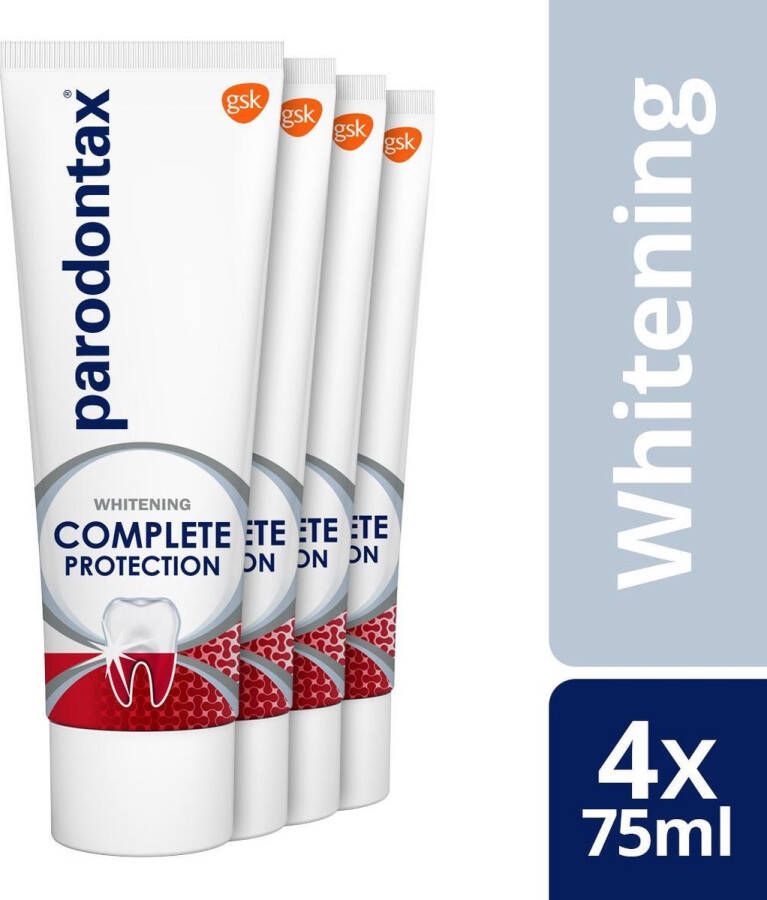 Parodontax Complete Protection Whitening Tandpasta tegen bloedend tandvlees 4x75 ml