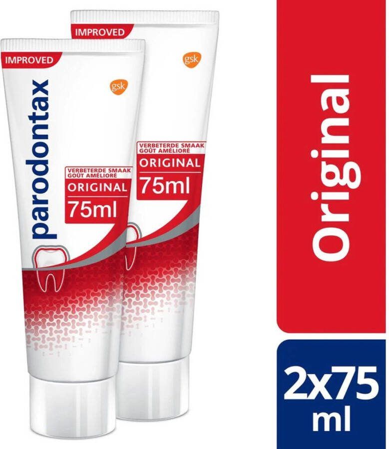 Parodontax Original dagelijkse tandpasta tegen bloedend tandvlees 2x75 ml