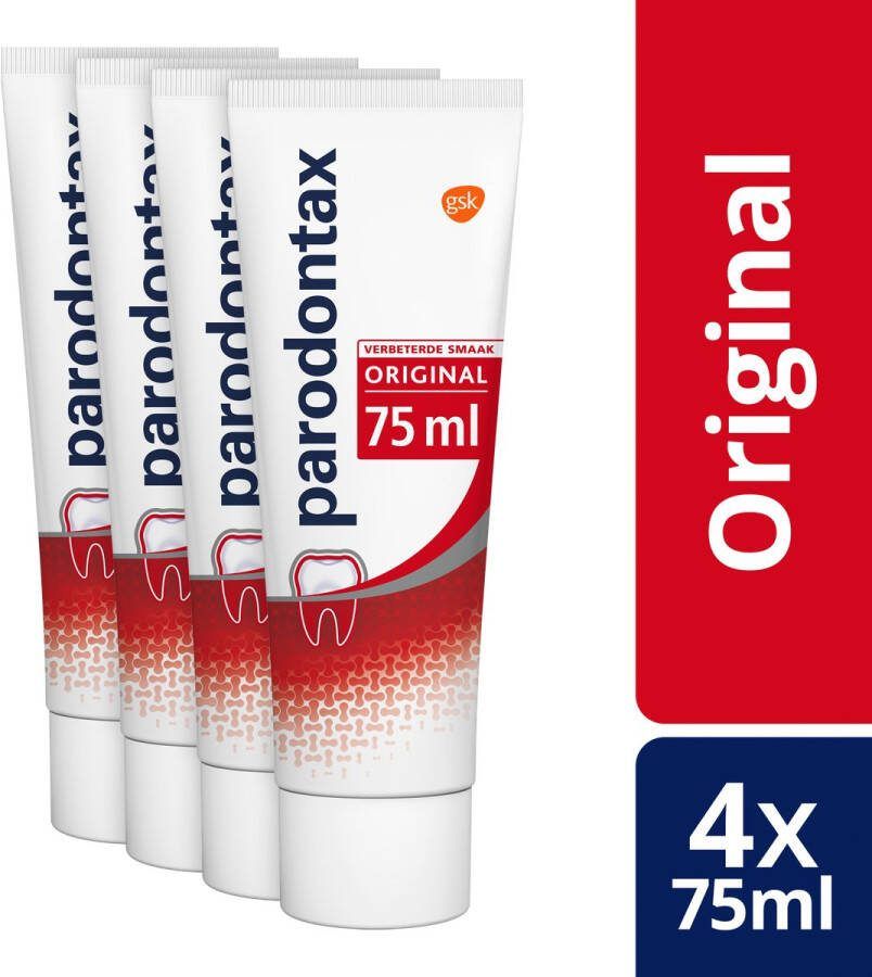 Parodontax Original dagelijkse Tandpasta tegen bloedend tandvlees 4x75 ml