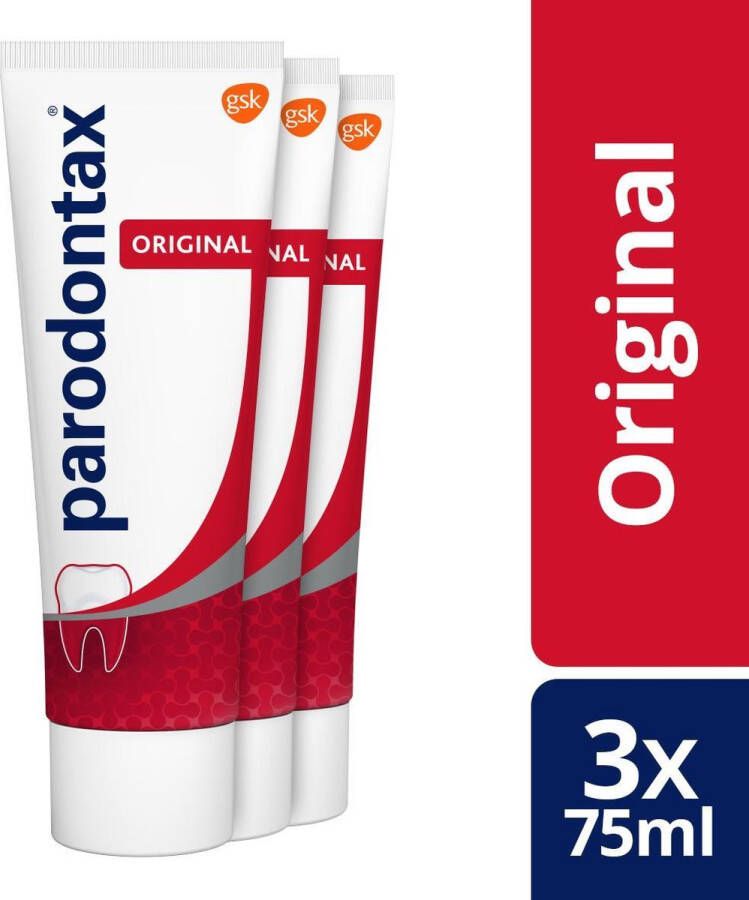 Parodontax Original Fluoride 3 X 75 ML Tandpasta Voordeelverpakking
