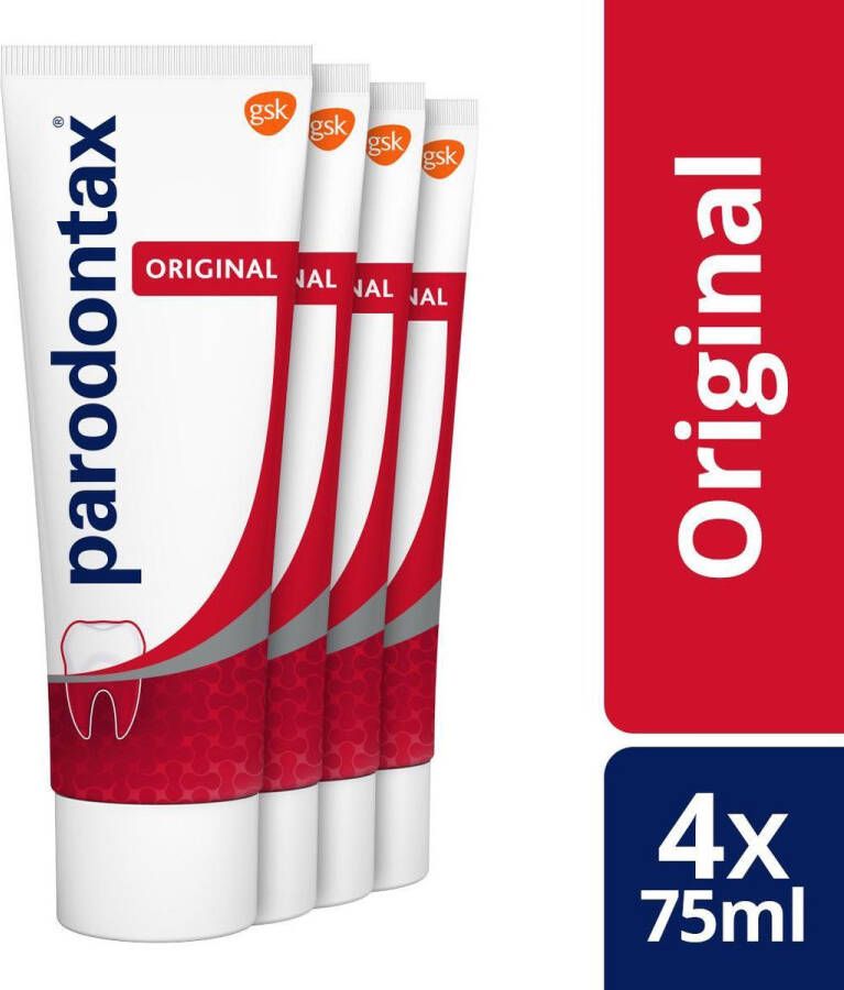 Parodontax Original Fluoride 4 X 75 ML Tandpasta Voordeelverpakking
