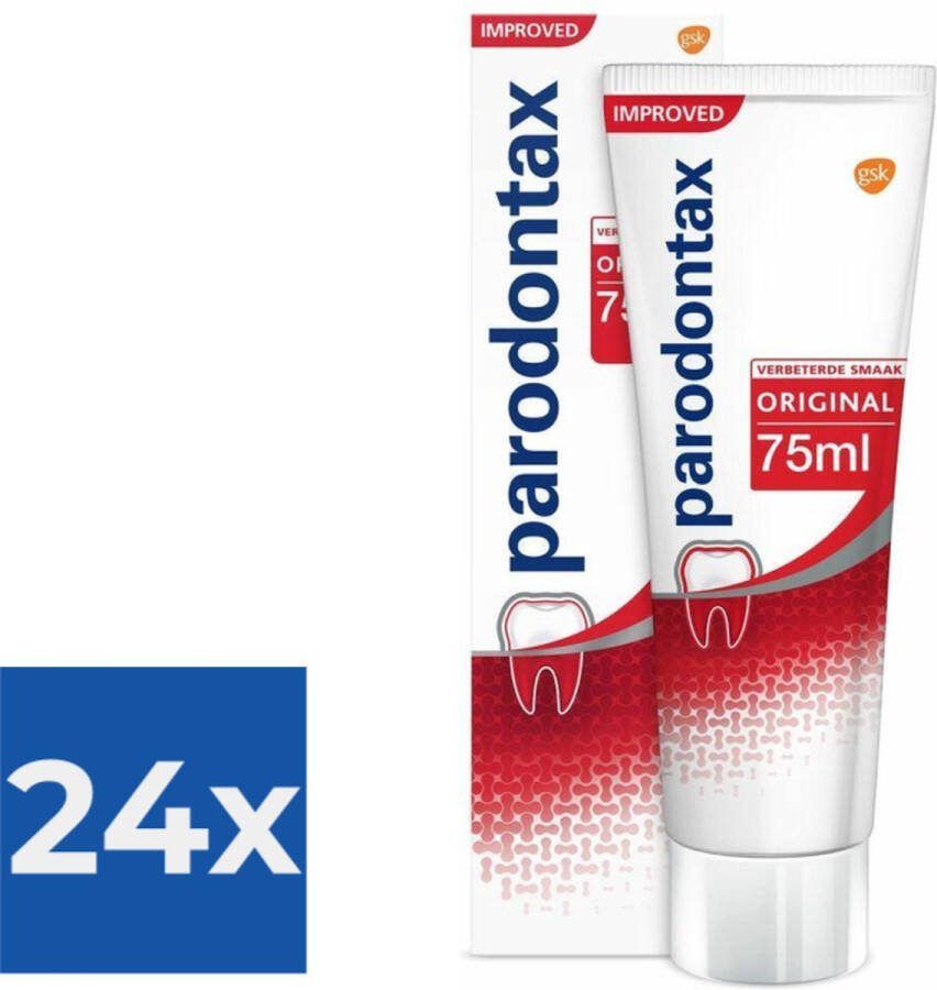 Parodontax Original Tandpasta- tegen bloedend tandvlees 75 ml Voordeelverpakking 24 stuks