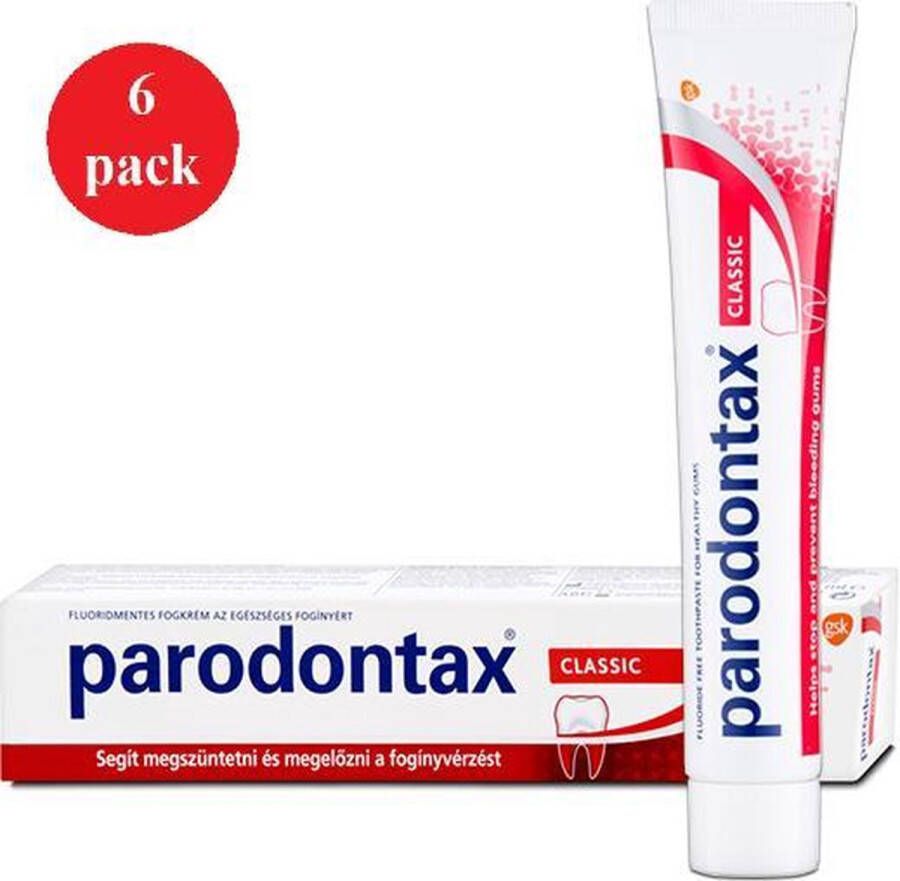 Parodontax tandpasta 6x 75 ml Classic tandpasta Voordeelpakket