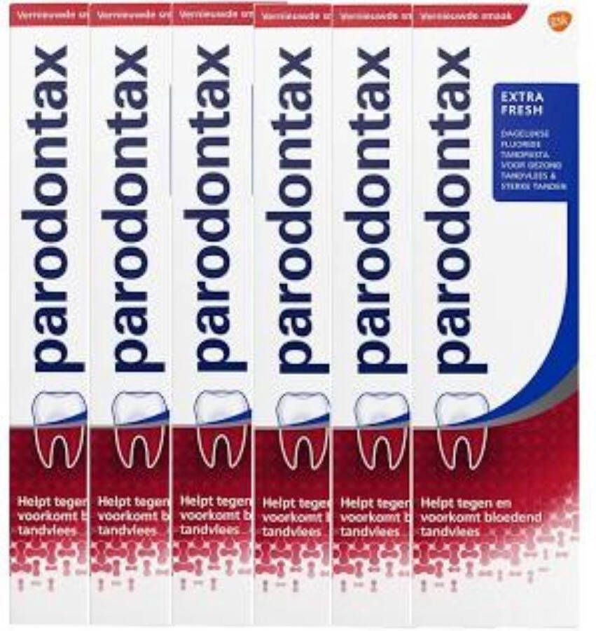 Parodontax Extra Fresh Tandpasta 6x 75ml Voordeelverpakking