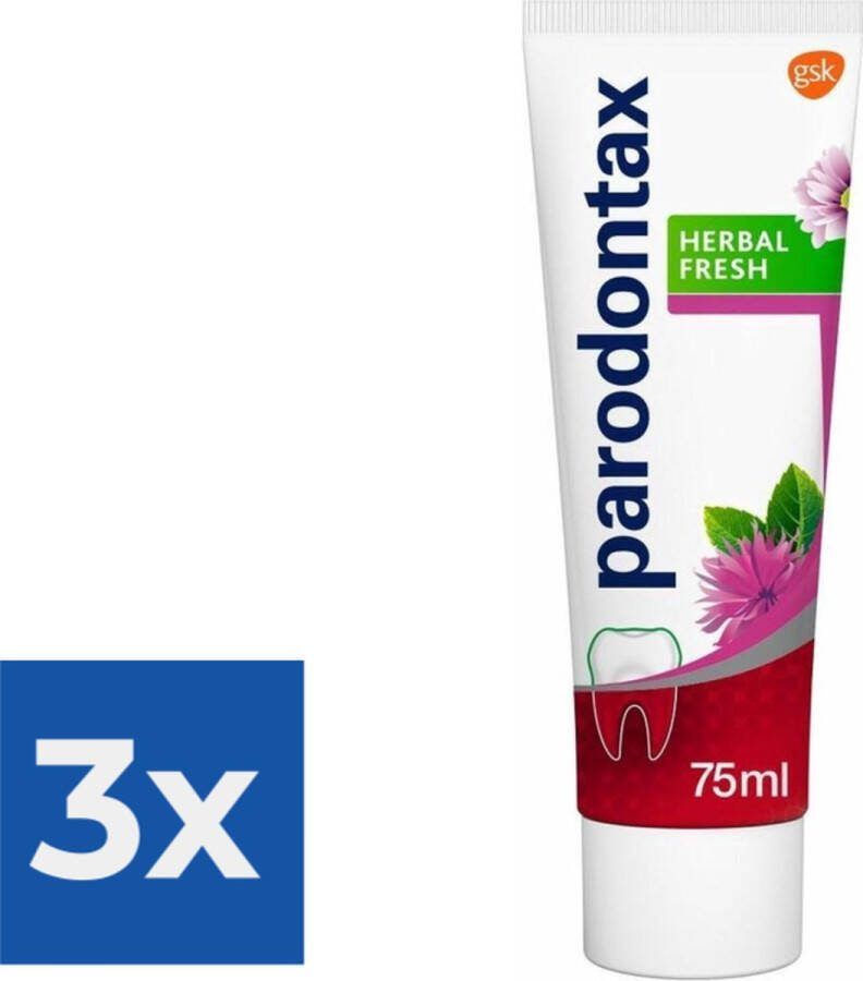 Parodontax Tandpasta Herbal Fresh 75ml Voordeelverpakking 3 stuks