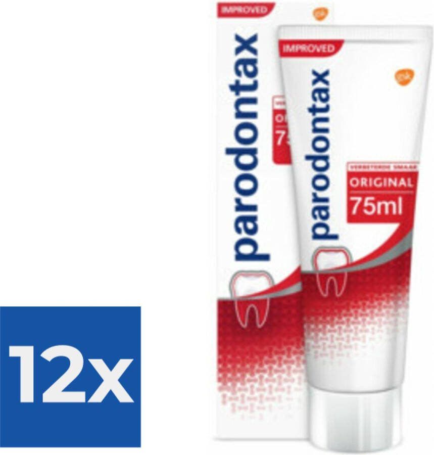 Parodontax Tandpasta Original tegen Bloeden Tandvlees 75 ml Voordeelverpakking 12 stuks