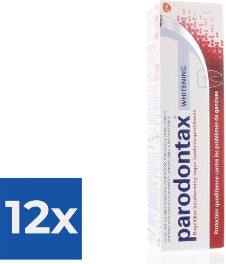 Parodontax tandpasta Whitening 75ml Voordeelverpakking 12 stuks