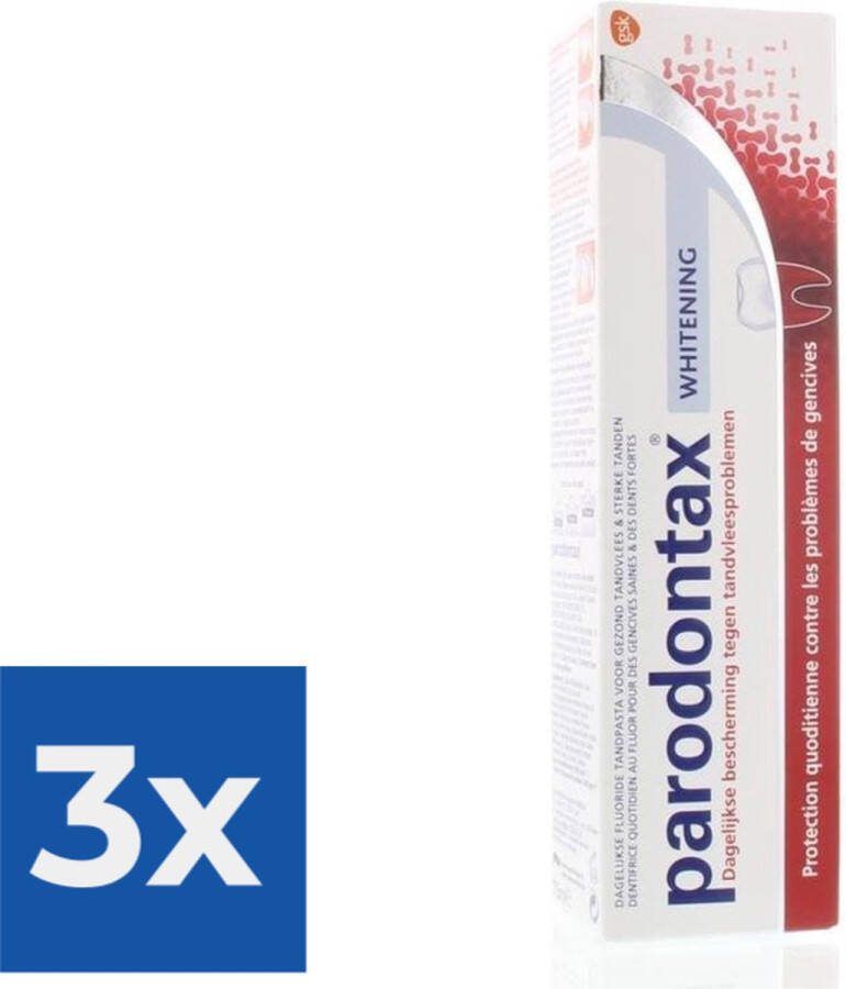 Parodontax tandpasta Whitening 75ml Voordeelverpakking 3 stuks