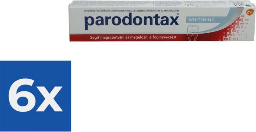 Parodontax Tandpasta Whitening 75ml Voordeelverpakking 6 stuks